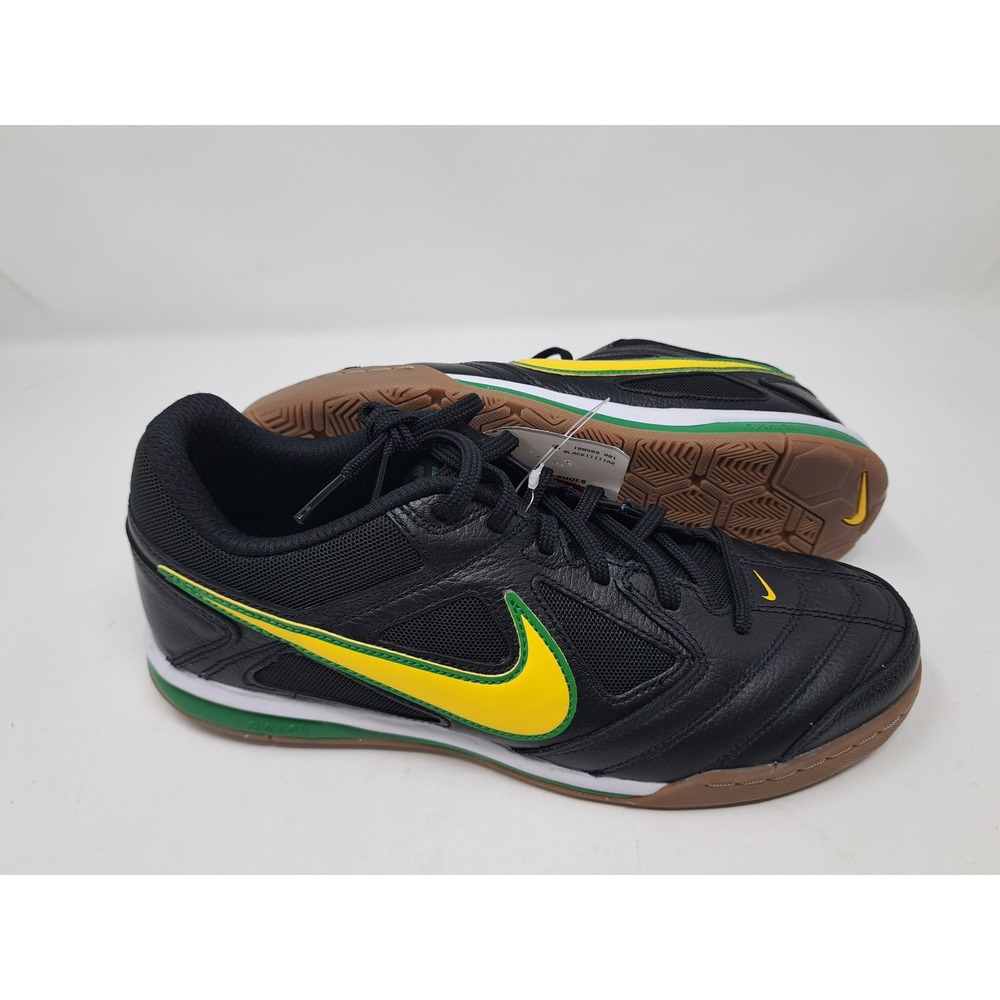 Nike Gato Indoor Soccer Black Yellow Green Sneakers Shoes Mens Size US 8